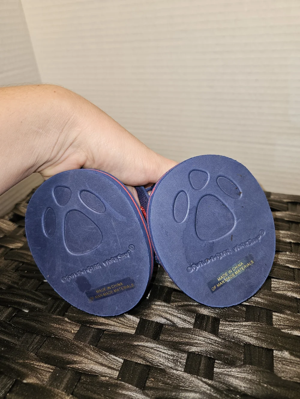 Build-A-Bear Blue and Red Doll Flip-Flop Sandals